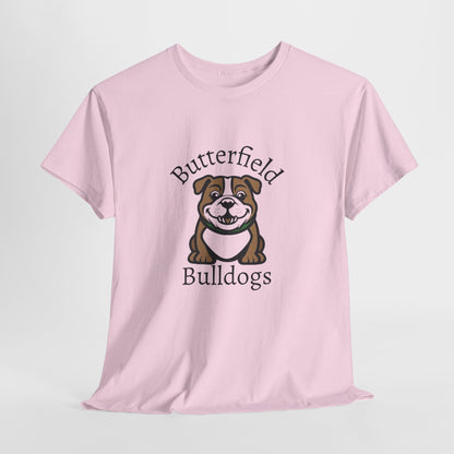 Butterfield Bulldogs Learning Together Tee, Unisex Cotton Shirt for Dog Lovers, Family Gatherings, School Events, Thoughtful Gift
