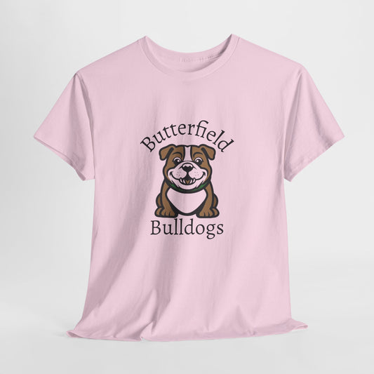 Butterfield Bulldogs Learning Together Tee, Unisex Cotton Shirt for Dog Lovers, Family Gatherings, School Events, Thoughtful Gift
