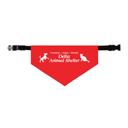 Delta Animal Shelter Red Clip Bandana