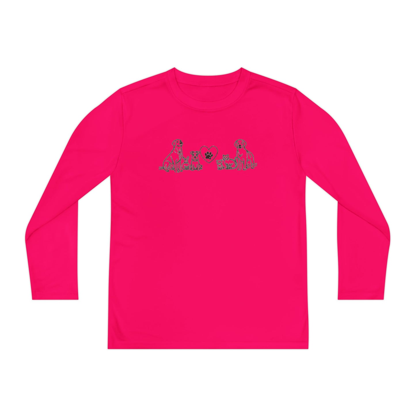 Youth Long Sleeve Delta Animal Shelter "Line Art" Collection Logo on Back