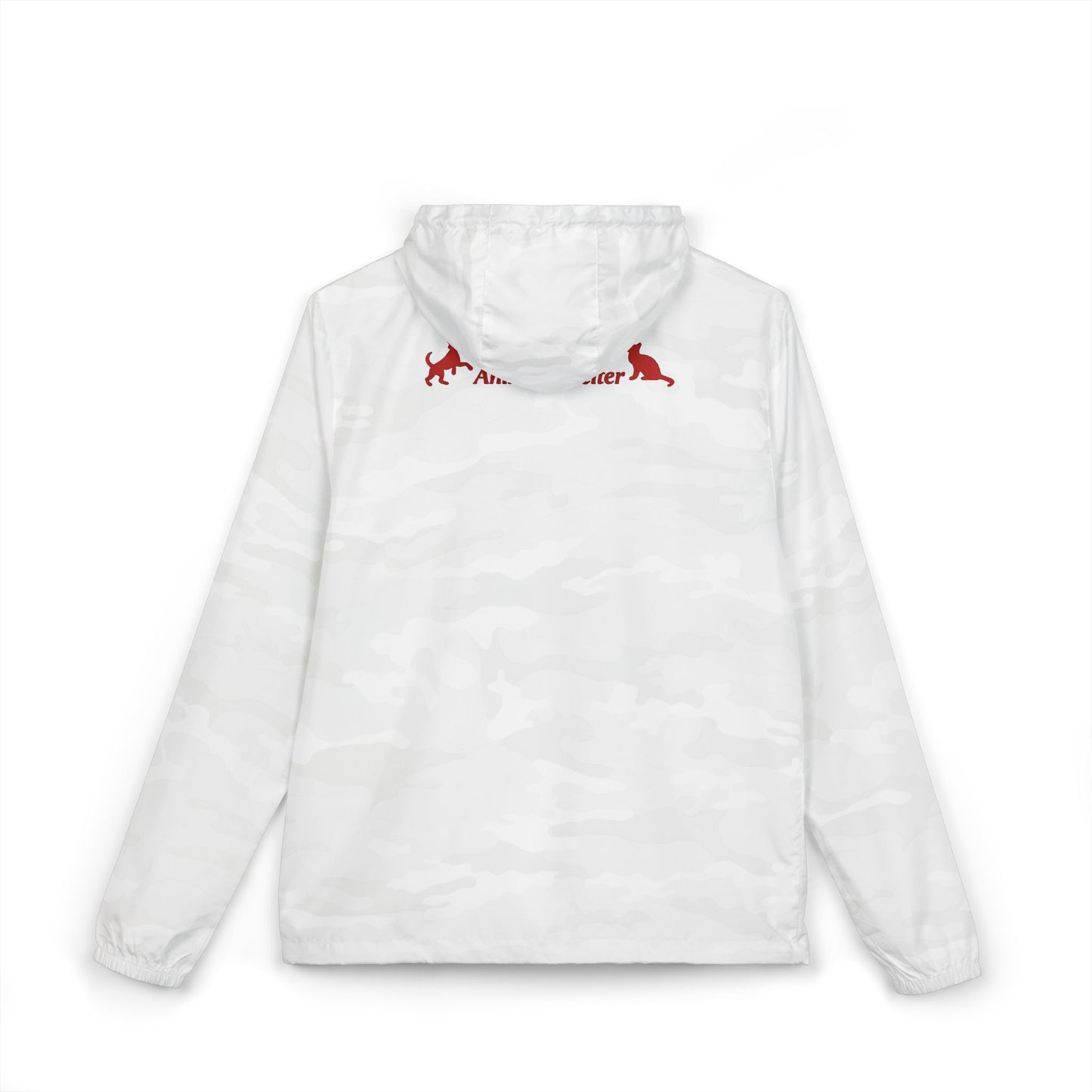 Delta Windbreaker Jacket — Red Paw Heart Design Logo on Back (Internal)