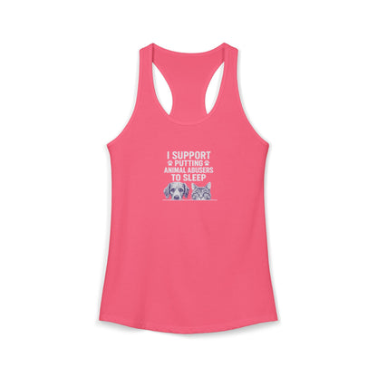 Rescue for Life "I Support" Logo Women's Ideal Racerback Tank