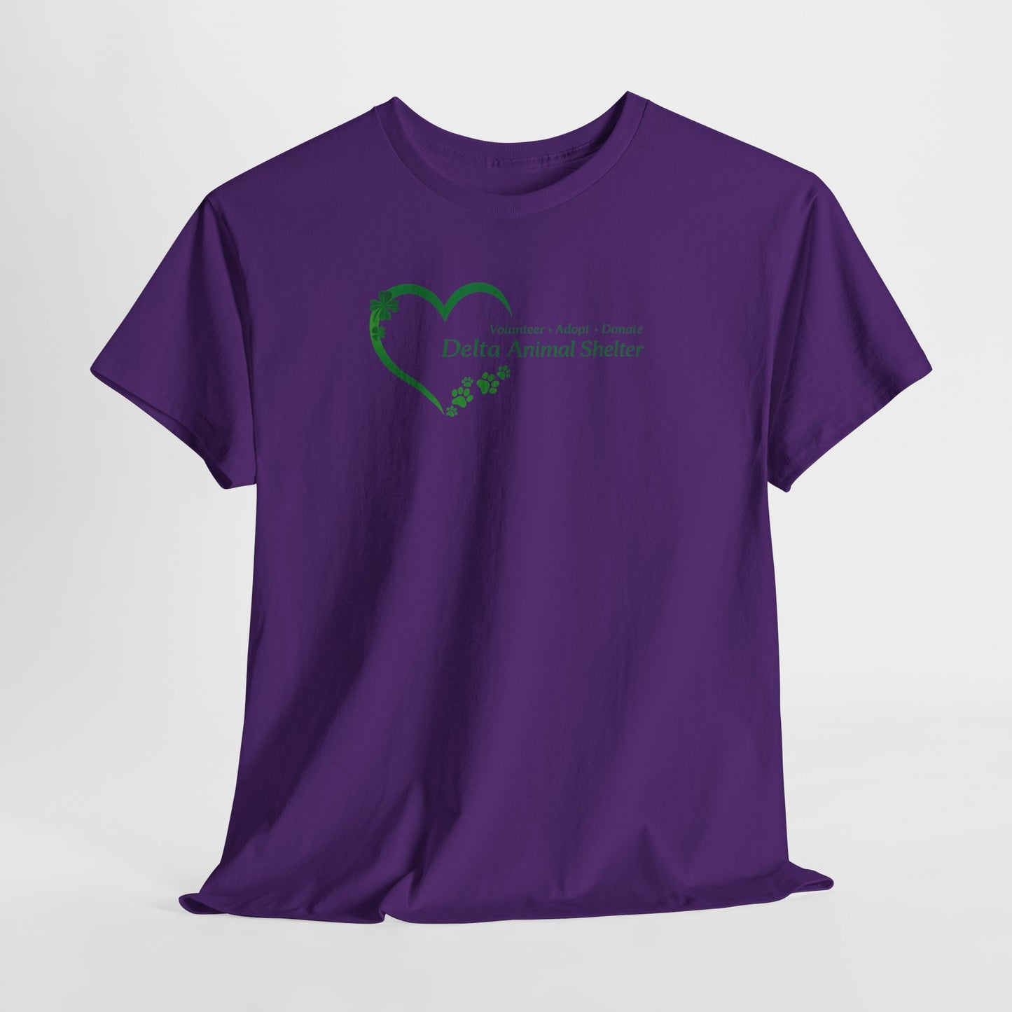 Staff Inventory Delta Animal Shelter Heart Logo St. Patrick's Day Tee
