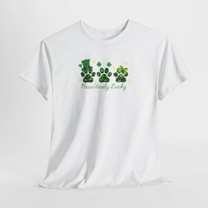 Staff Inventory Delta Animal Shelter Paws-itevely Lucky Logo St. Patrick's Day Tee