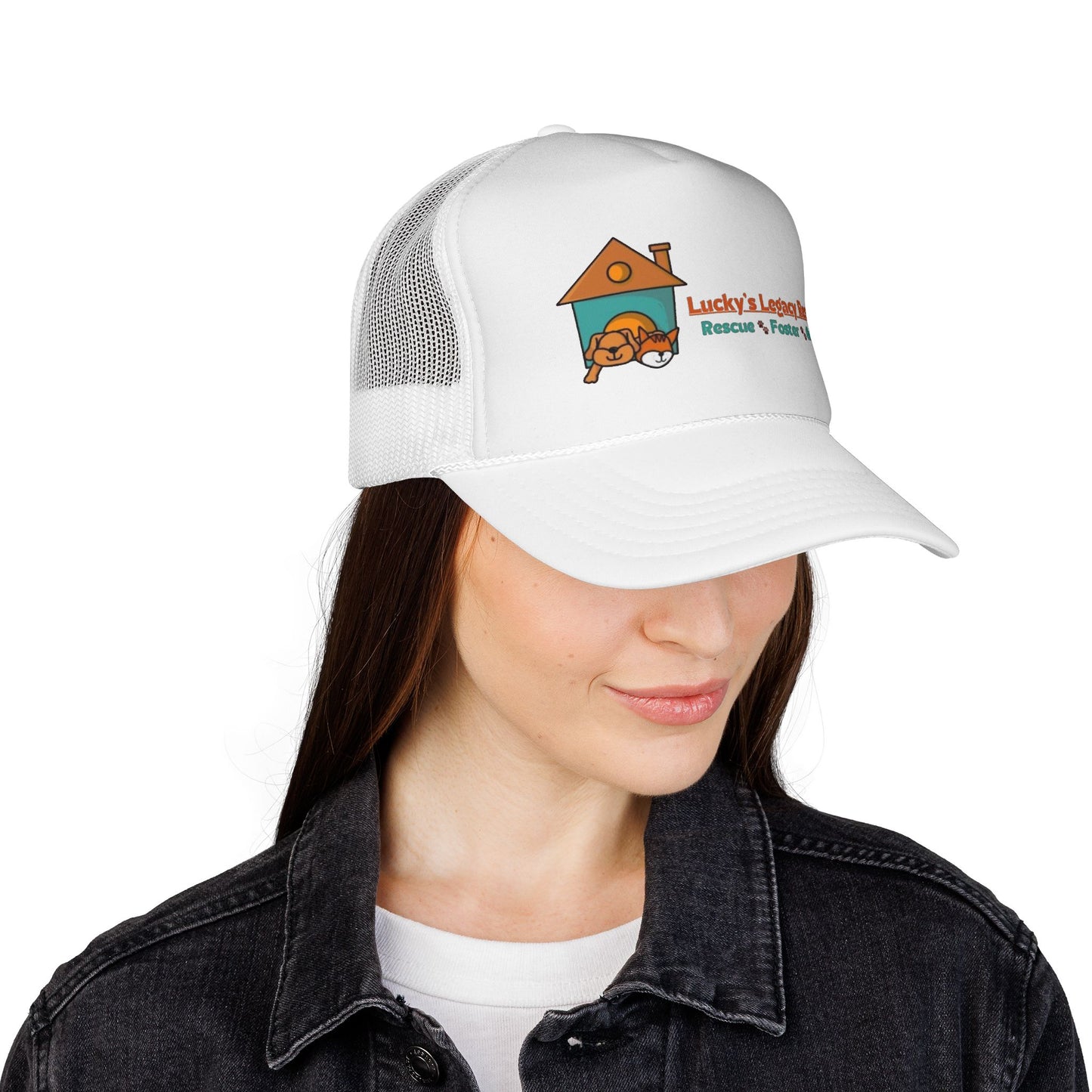 Lucky’s Legacy Rescue Trucker Cap – Rescue • Foster • Adopt Pet Hat