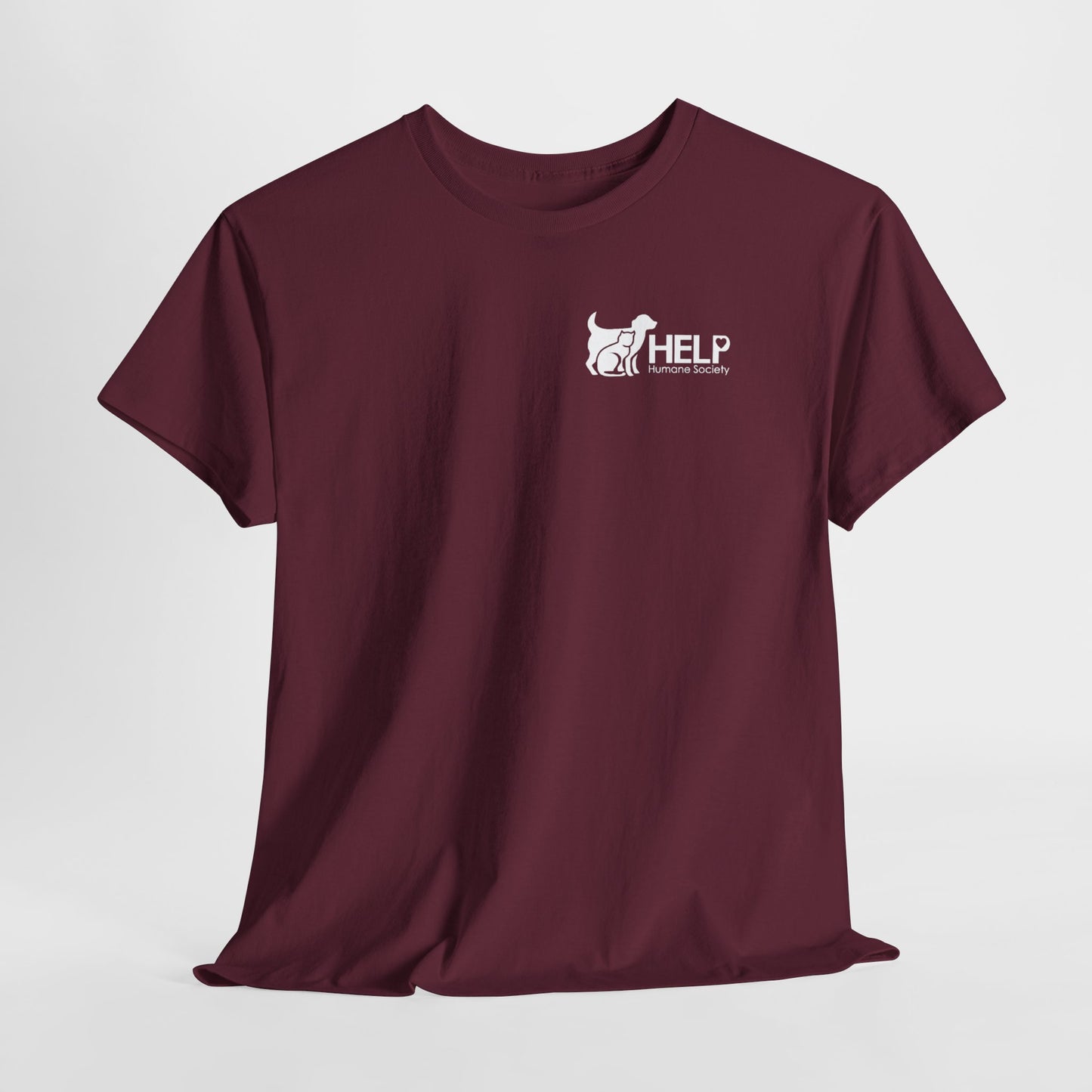 HELP Humane Society White Logo Adult Fundraising T‑Shirt