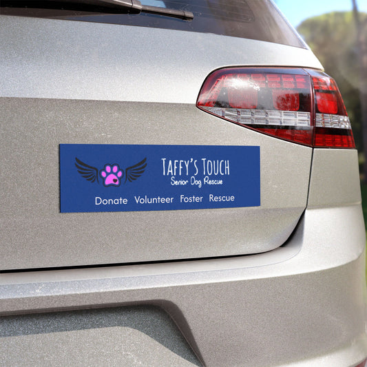 Taffy’s Touch Senior Dog Rescue Car Magnet Blue — Donate Volunteer Foster Rescue