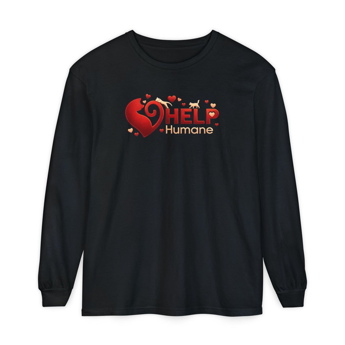 Help Humane Heart Logo Long Sleeve Tee