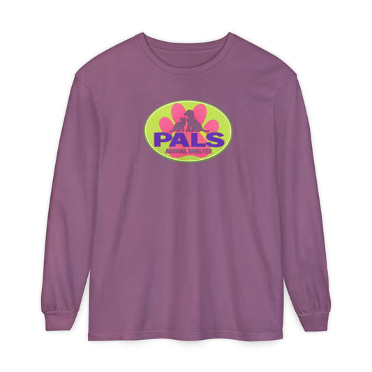 PALS Animal Shelter Long Sleeve T-Shirt Retro Green Logo