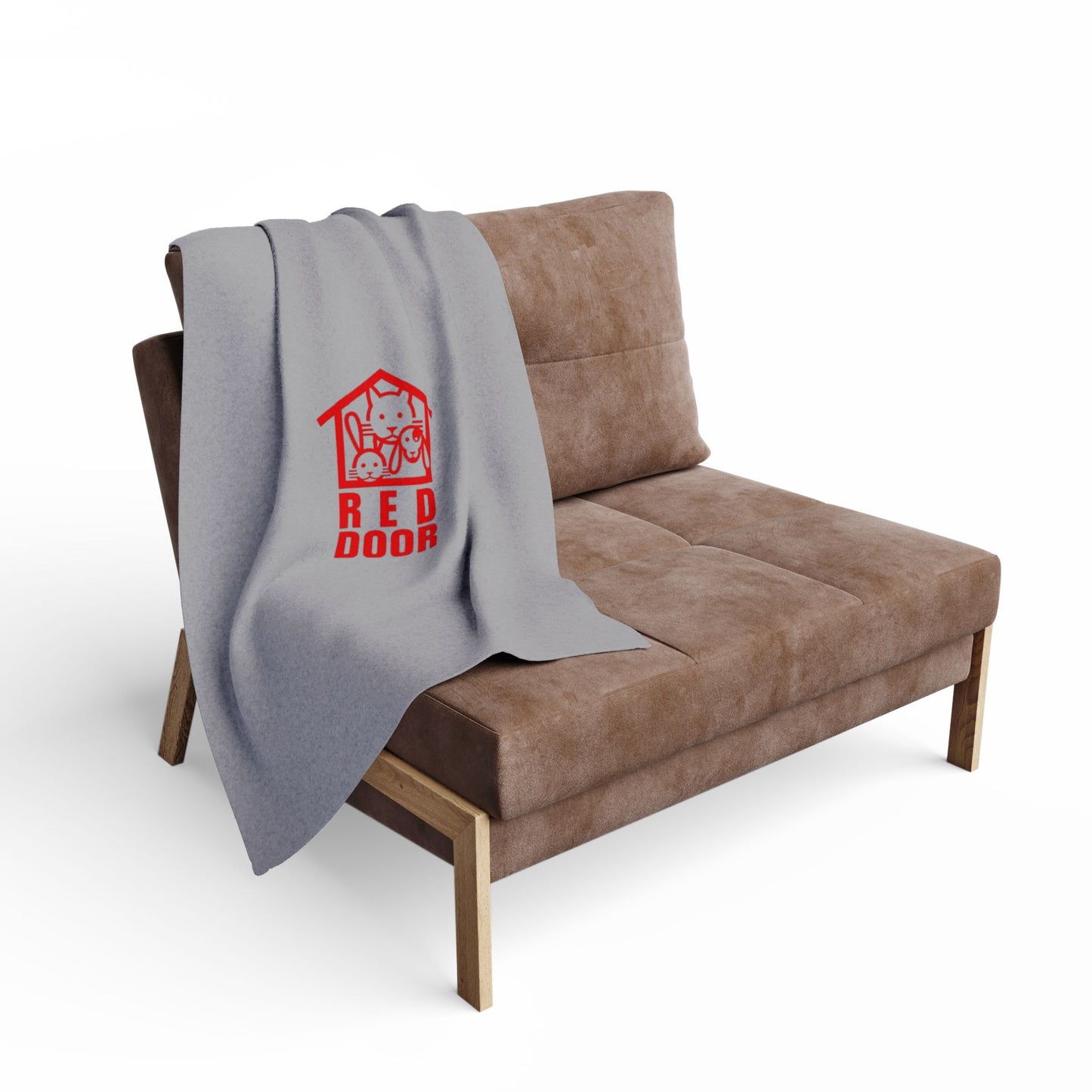 Red Door Logo Cozy Throw - Arctic Fleece Blanket