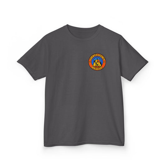 Lucky's Legacy Rescue Youth T-Shirt Update on Classic Logo