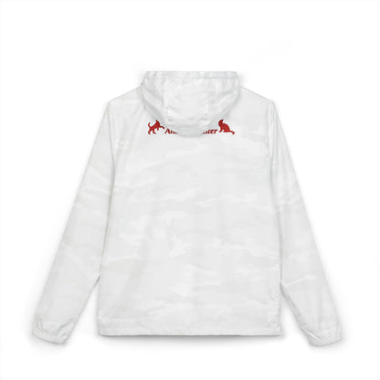 Delta Windbreaker Jacket — Red Paw Heart Design Logo on Back