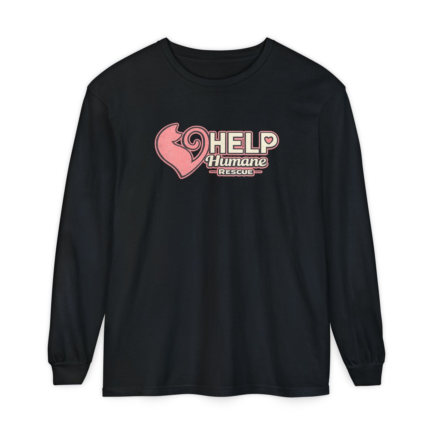 NEW! Retro Style Help Humane Rescue Long Sleeve Tee