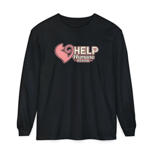 NEW! Retro Style Help Humane Rescue Long Sleeve Tee
