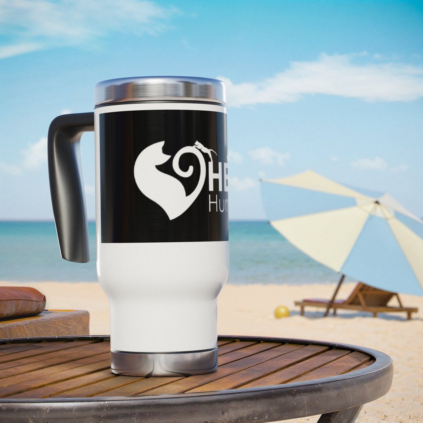 Help Humane Society 14oz Stainless Steel Travel Mug with Handle