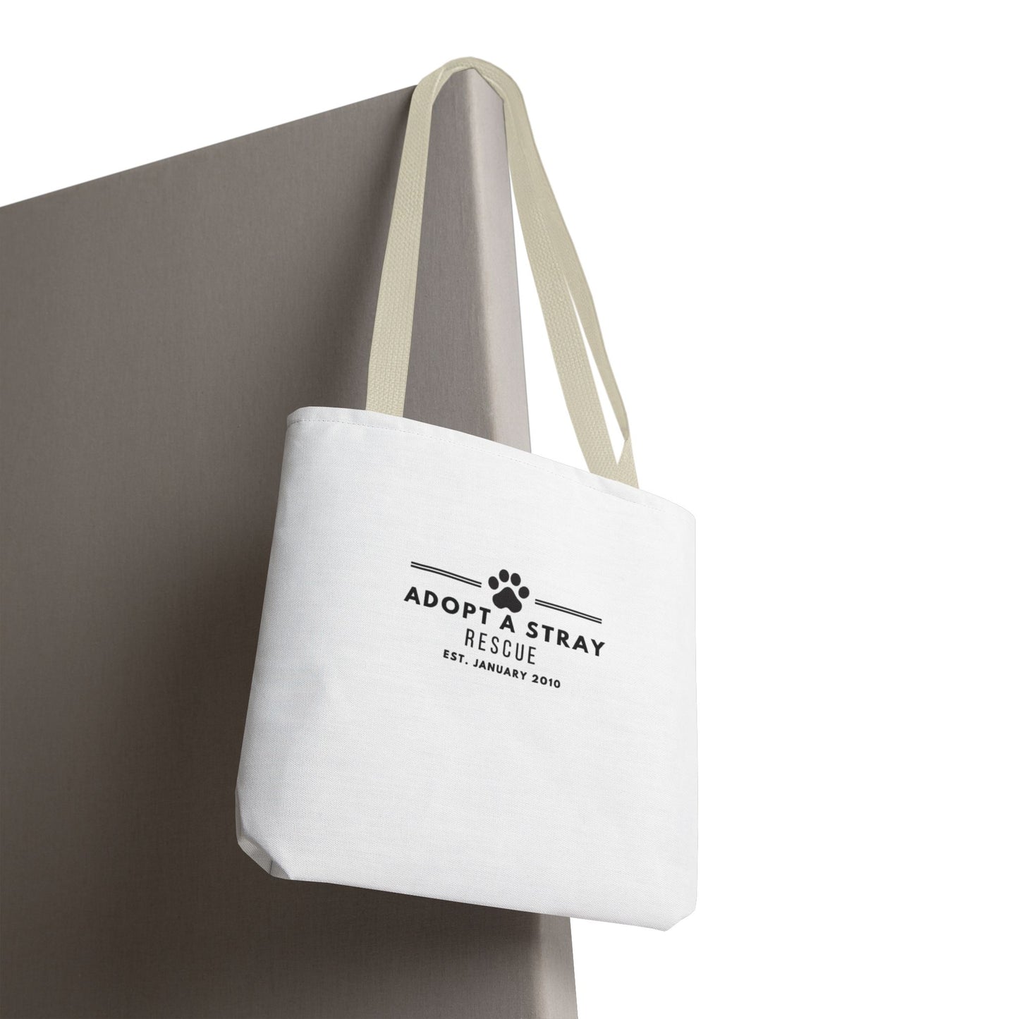 Adopt A Stray Rescue Tote Bag – QR Donate Charity Canvas Tote