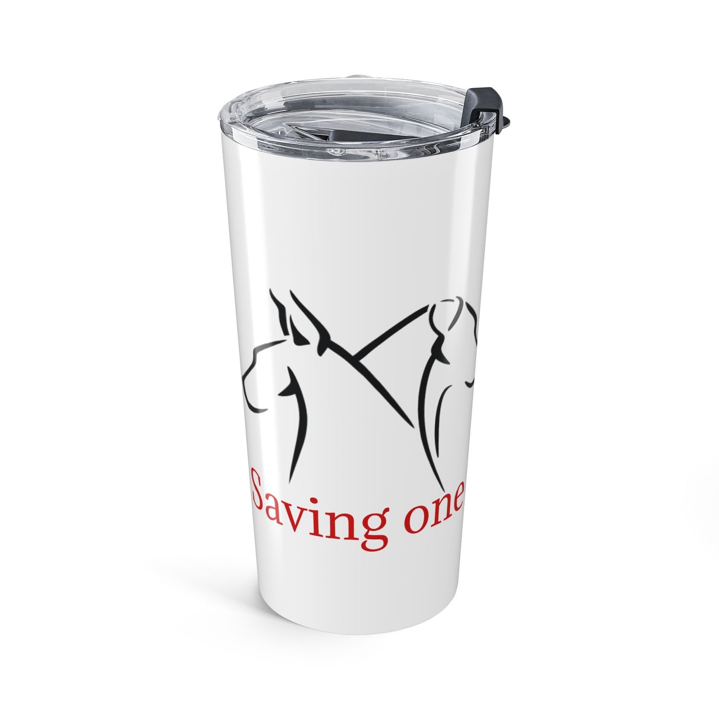 Doberman Rescue 20oz Tumbler - Saving one paw at a time