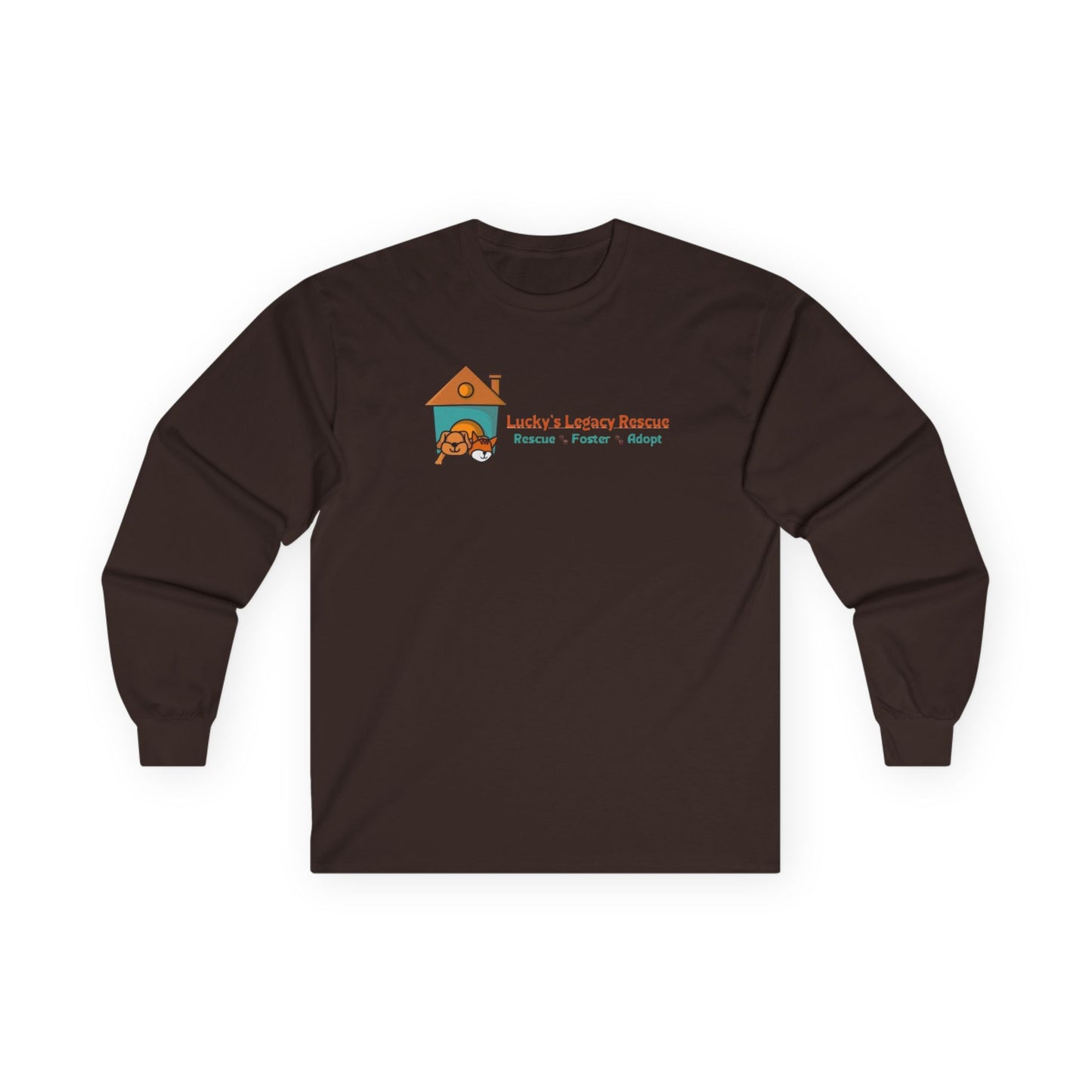 Lucky’s Legacy Rescue Logo Shirt (Rescue • Foster • Adopt) Long Sleeve Tee