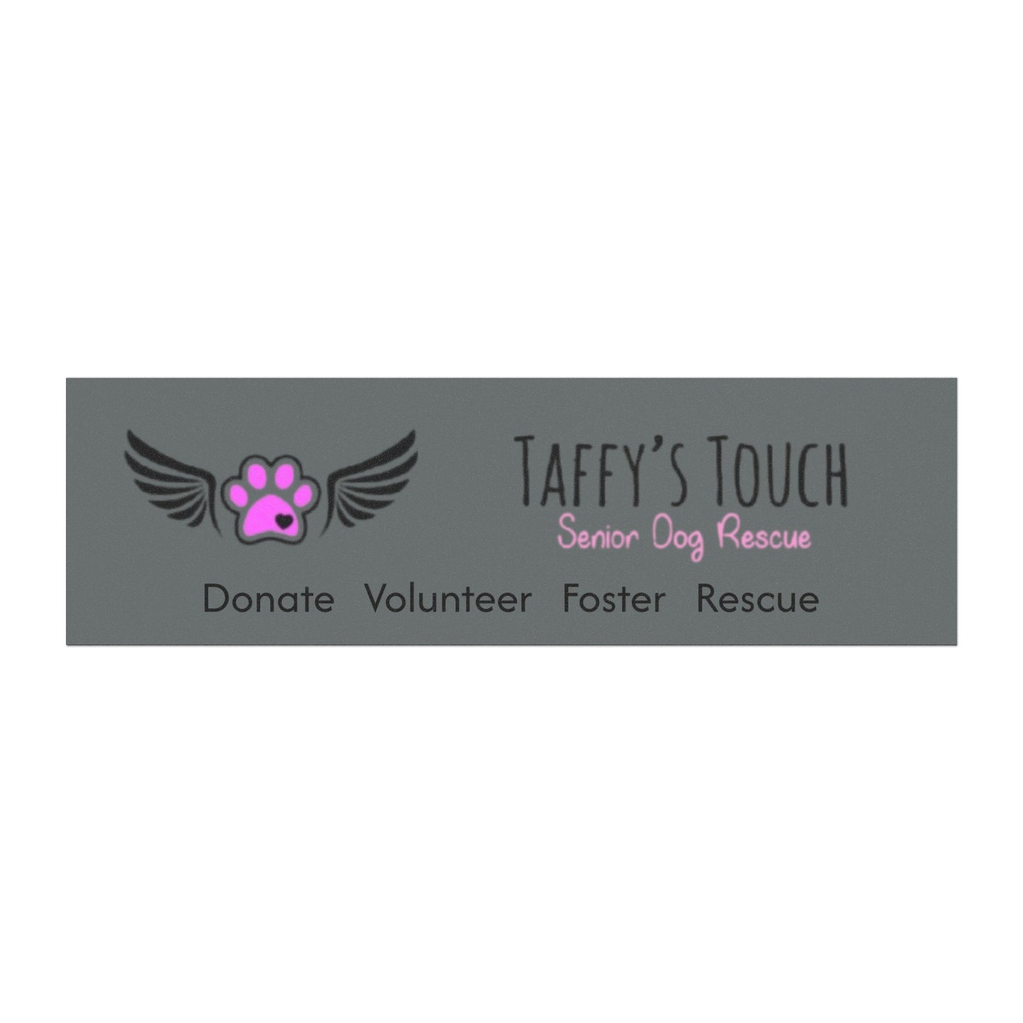 Taffy’s Touch Senior Dog Rescue Car Magnet Grey — Donate Volunteer Foster Rescue