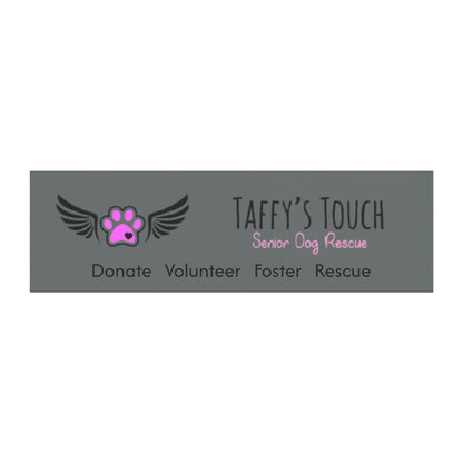 Taffy’s Touch Senior Dog Rescue Car Magnet Grey — Donate Volunteer Foster Rescue
