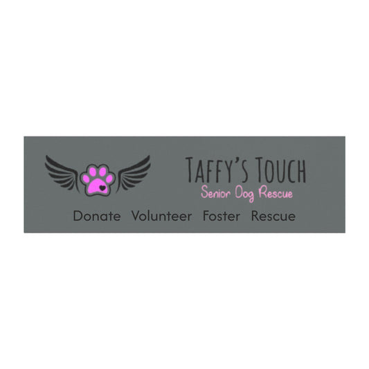 Taffy’s Touch Senior Dog Rescue Car Magnet Grey — Donate Volunteer Foster Rescue