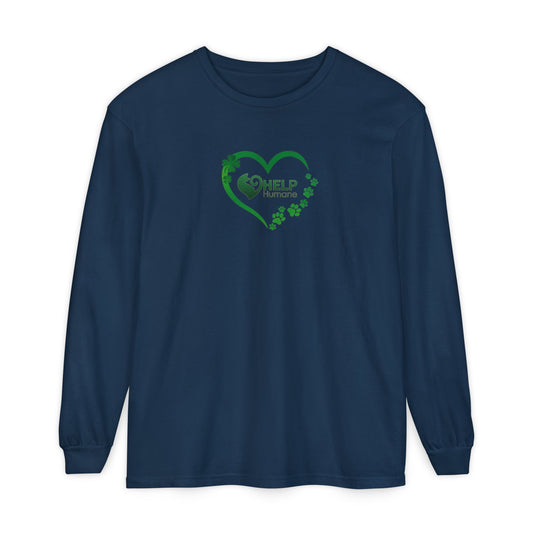 HELP Humane St. Patrick's Day Long Sleeve - Paw with Hearts