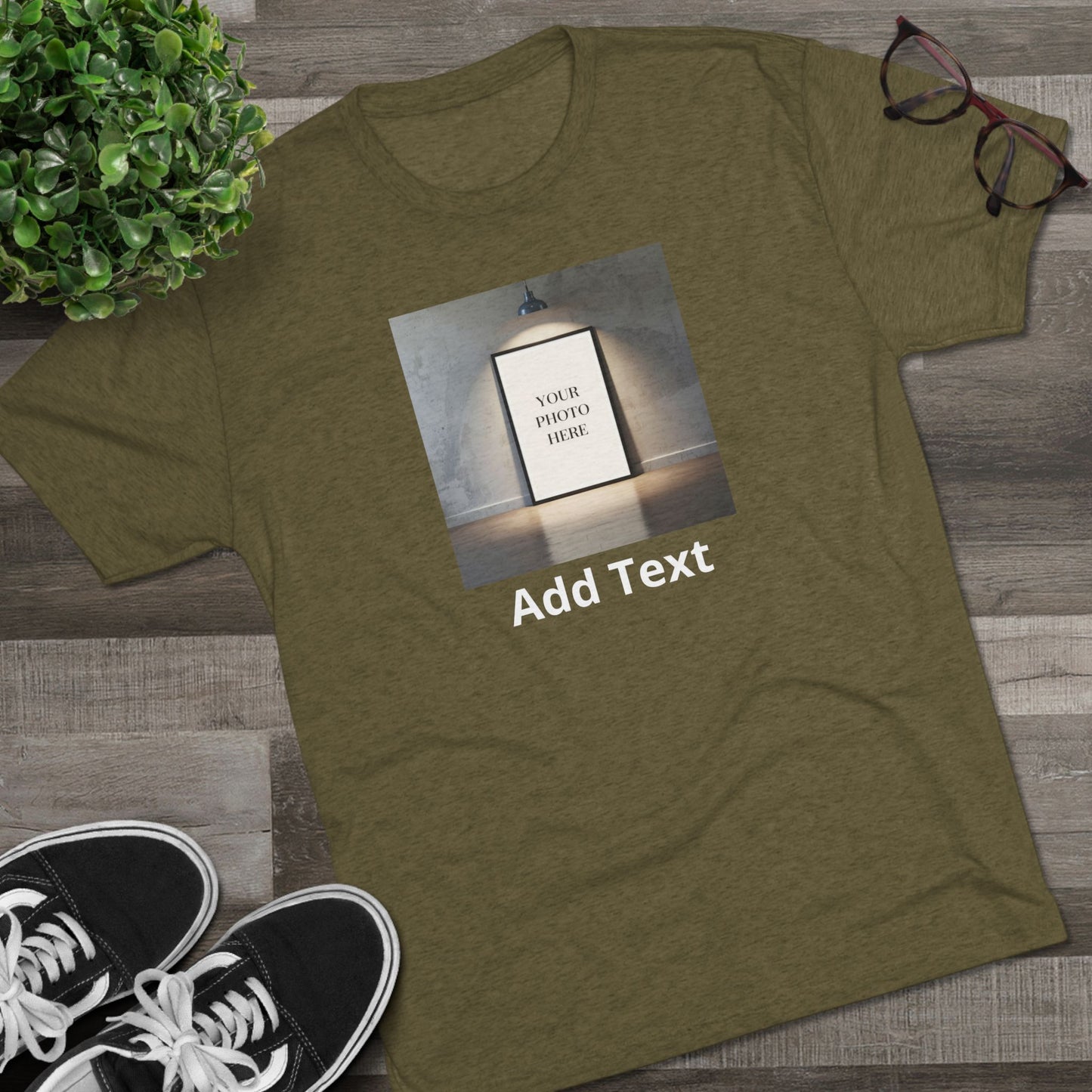Customizable T-Shirt — Add Your Text & Photo