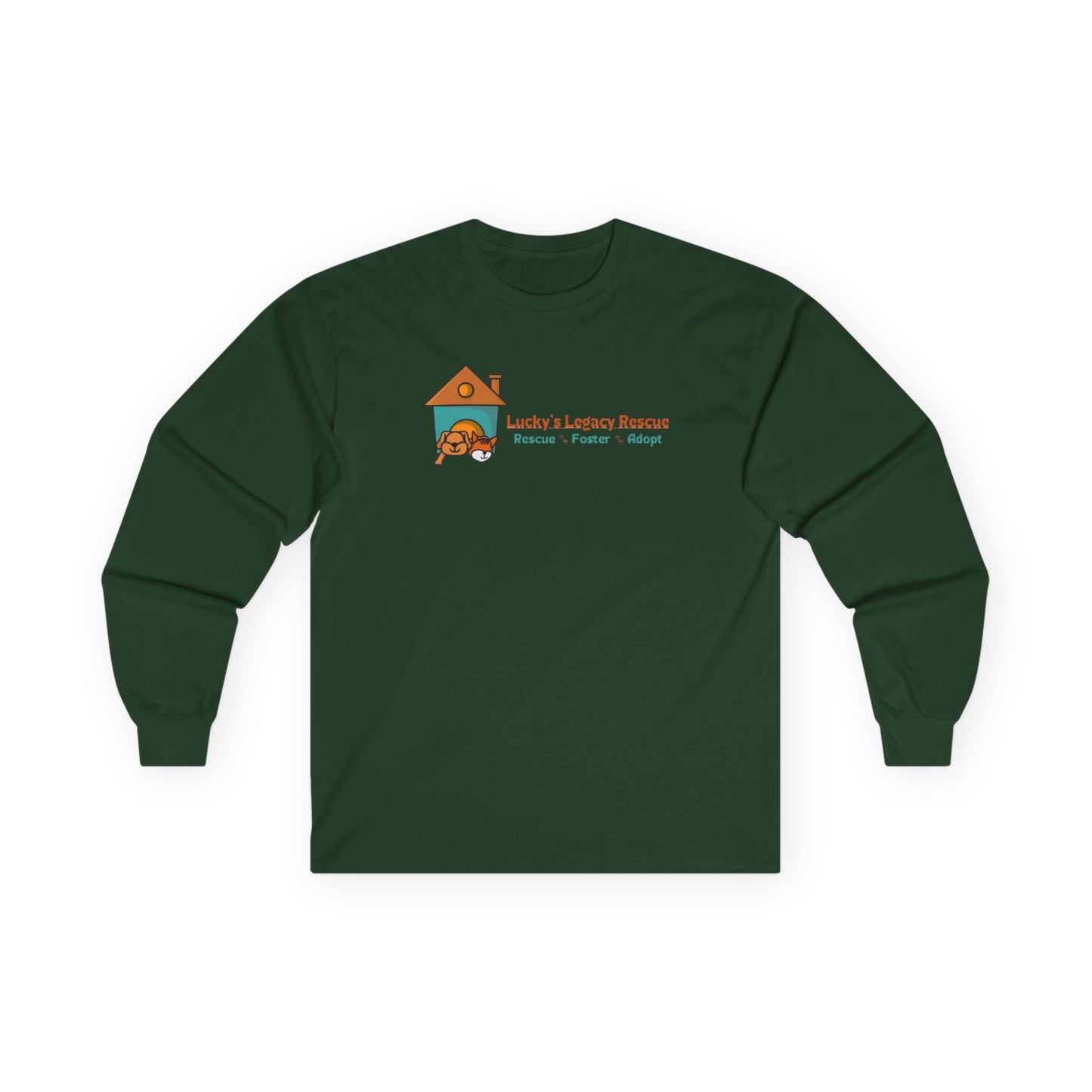 Lucky’s Legacy Rescue Logo Shirt (Rescue • Foster • Adopt) Long Sleeve Tee