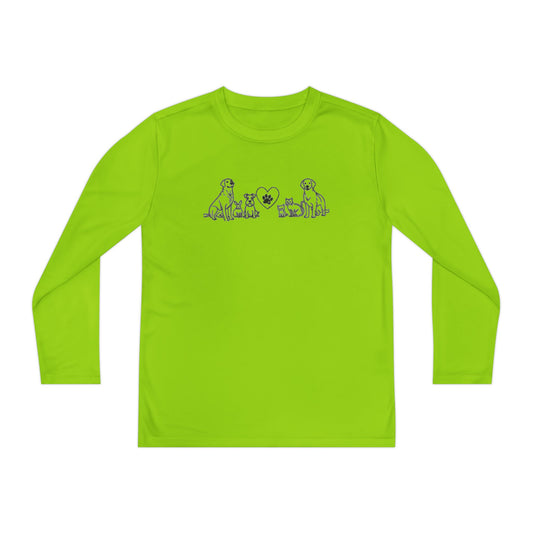 Youth Long Sleeve Delta Animal Shelter "Line Art" Collection Logo on Back