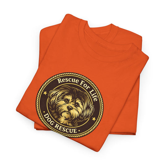 Rescue For Life Dog Rescue T-Shirt "Badge" Collection