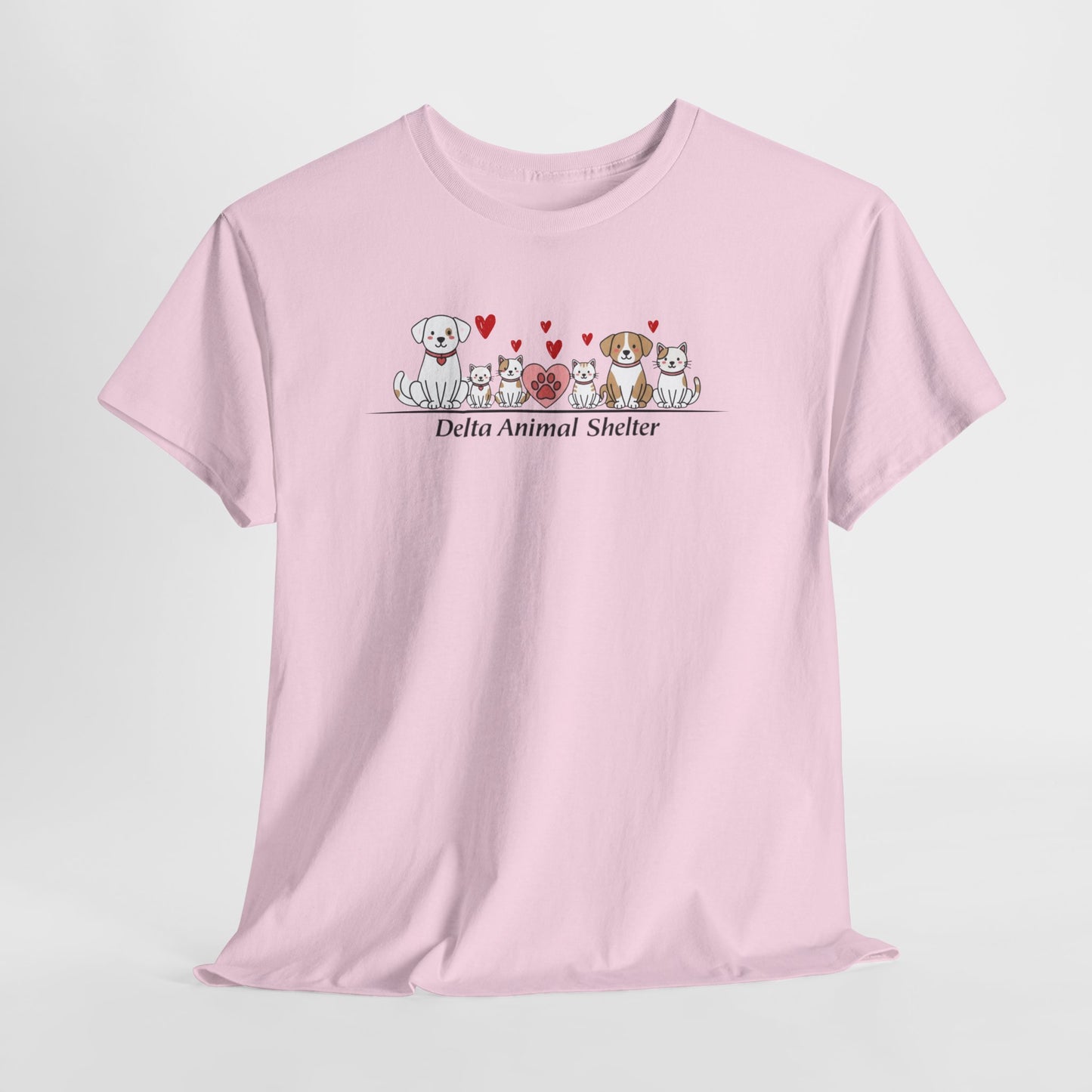 Delta Animal Shelter Paw Print Tee — Valentine's Day (Internal)