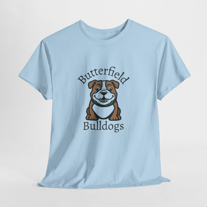 Butterfield Bulldogs Learning Together Tee, Unisex Cotton Shirt for Dog Lovers, Family Gatherings, School Events, Thoughtful Gift