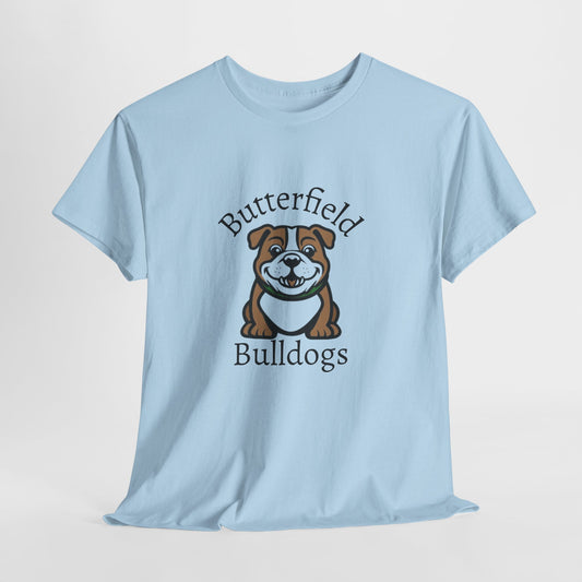Butterfield Bulldogs Learning Together Tee, Unisex Cotton Shirt for Dog Lovers, Family Gatherings, School Events, Thoughtful Gift