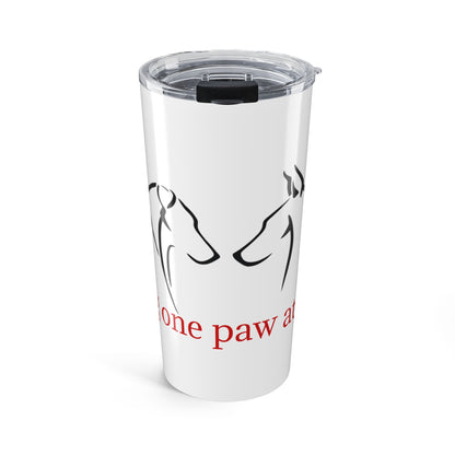 Doberman Rescue 20oz Tumbler - Saving one paw at a time