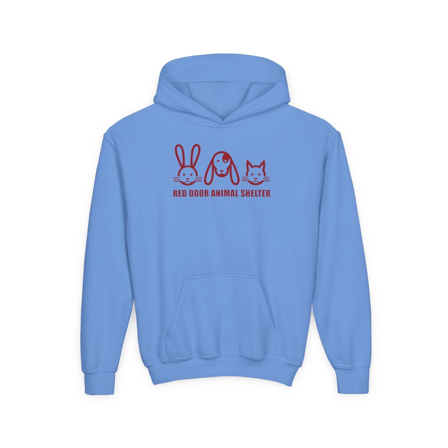 Red Door Animal Shelter Youth Pullover Cute Bunny, Dog & Cat