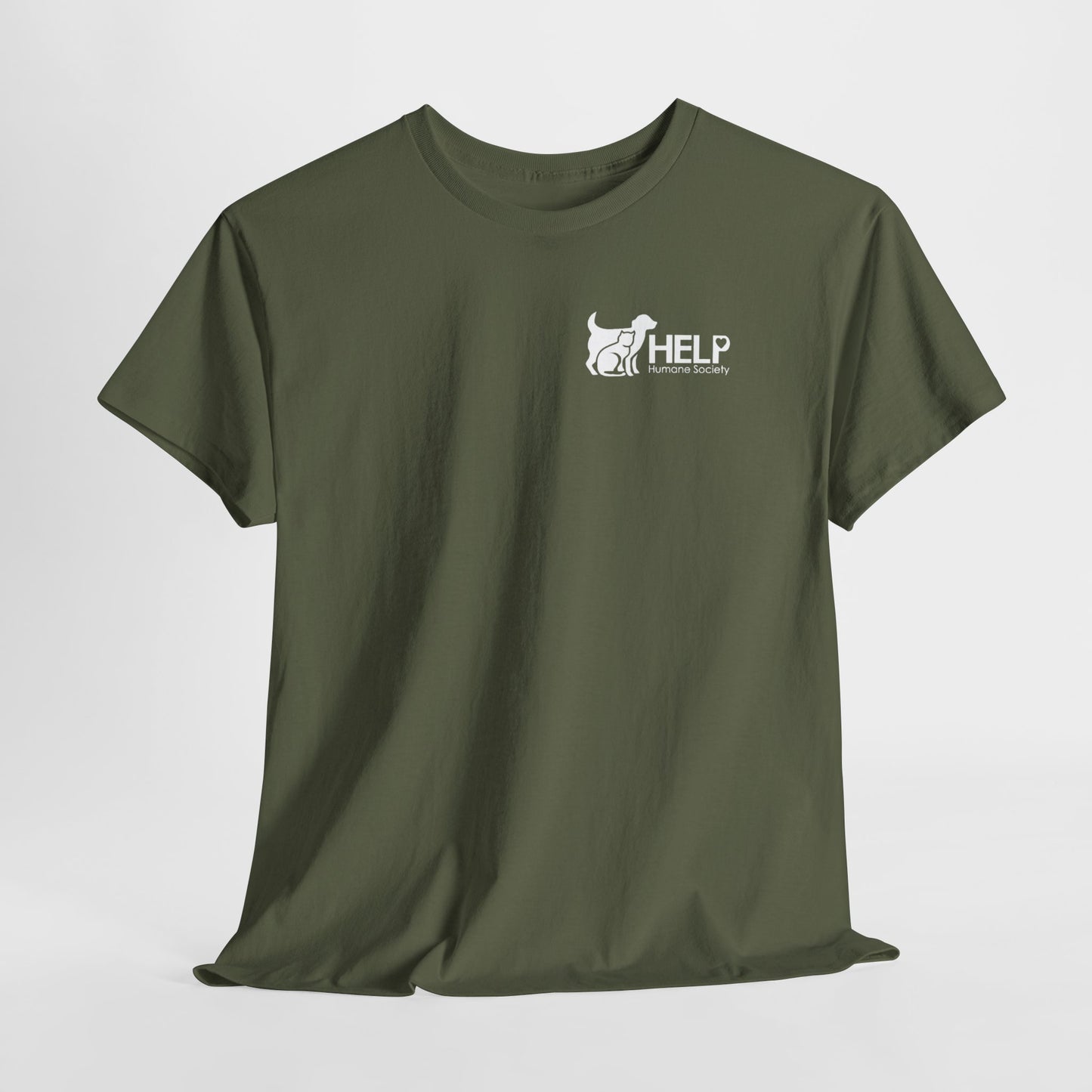 HELP Humane Society White Logo Adult Fundraising T‑Shirt