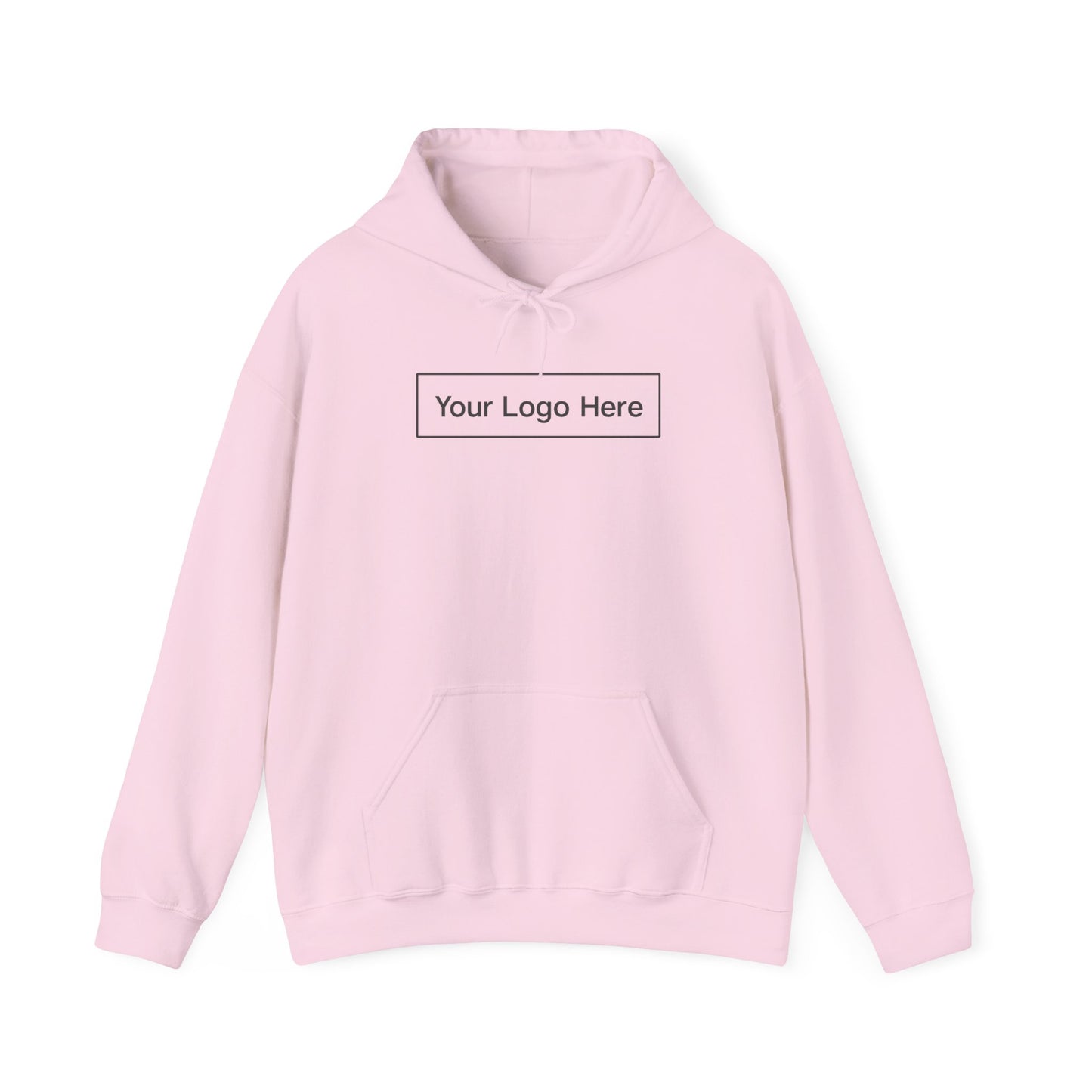 Customizable White Pullover Hooded Sweatshirt - Example Logo