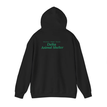 Delta Animal Shelter Paws-itevely Lucky Hoodie - Delta Logo on Back
