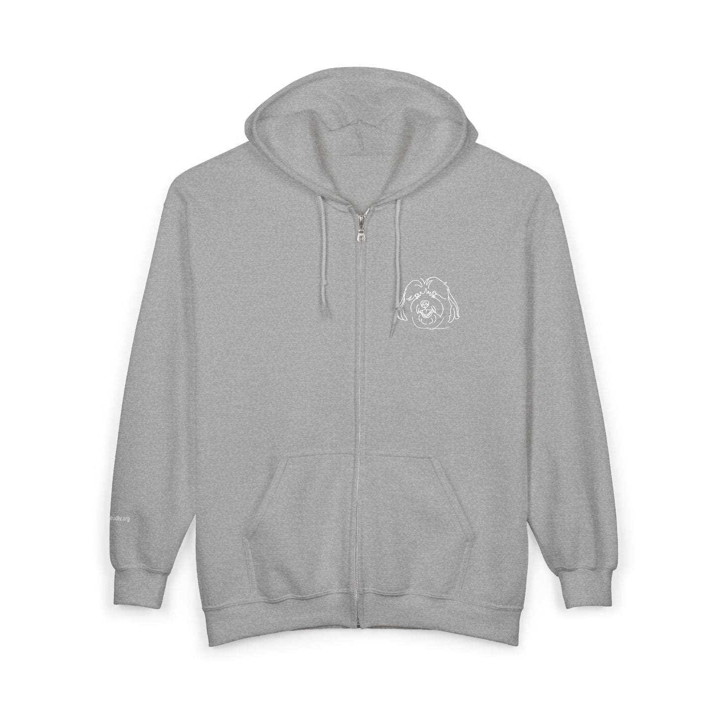 W.J. Embroidered Portrait Unisex Full-Zip Sweatshirt