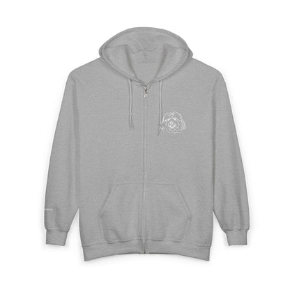 W.J. Embroidered Portrait Unisex Full-Zip Sweatshirt