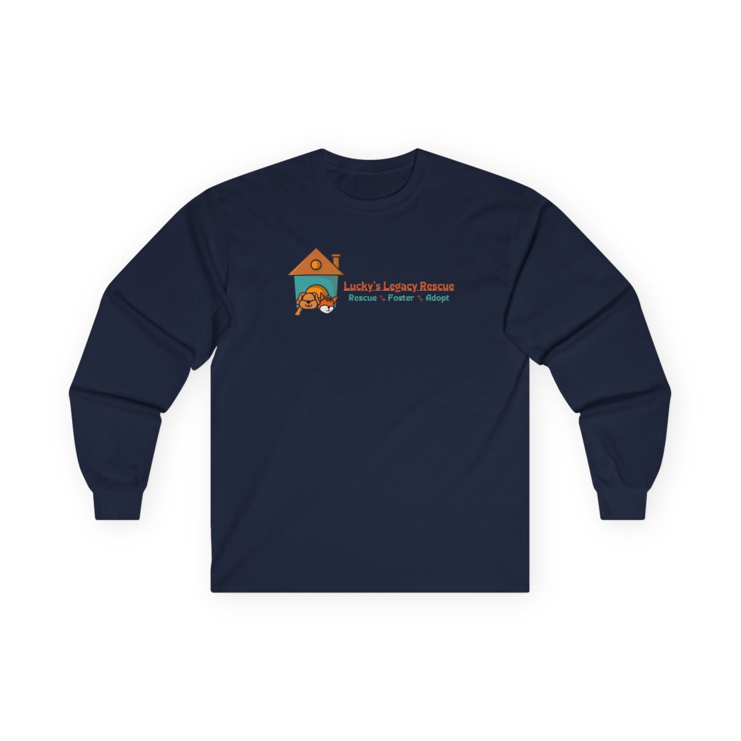 Lucky’s Legacy Rescue Logo Shirt (Rescue • Foster • Adopt) Long Sleeve Tee
