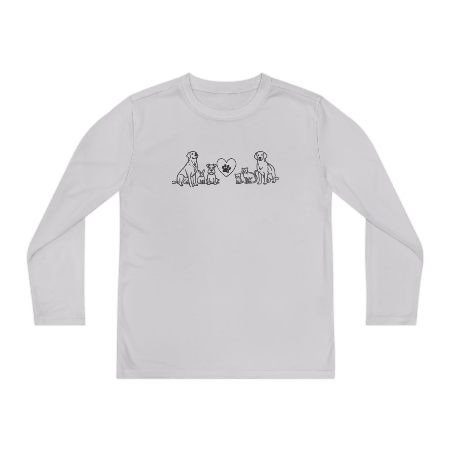 Youth Long Sleeve Delta Animal Shelter "Line Art" Collection Logo on Back