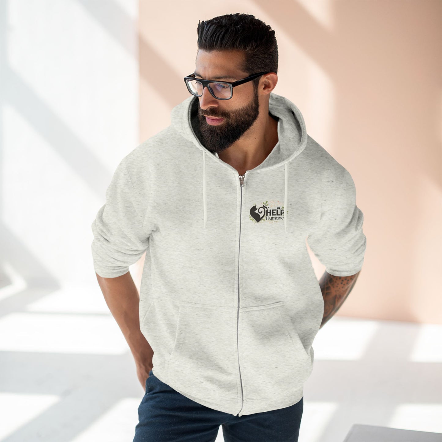 Help Humane Zip Hoodie "Eco" Logo