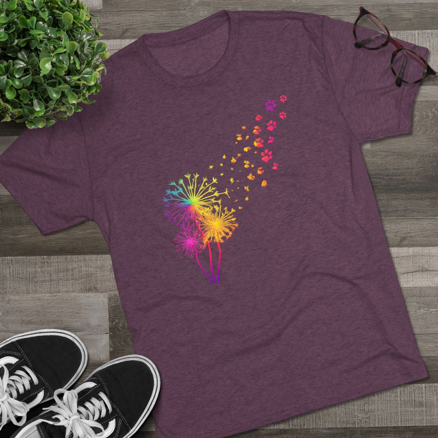 Staff Inventory Delta Animal Shelter Tri-Blend Dandelion T-Shirt