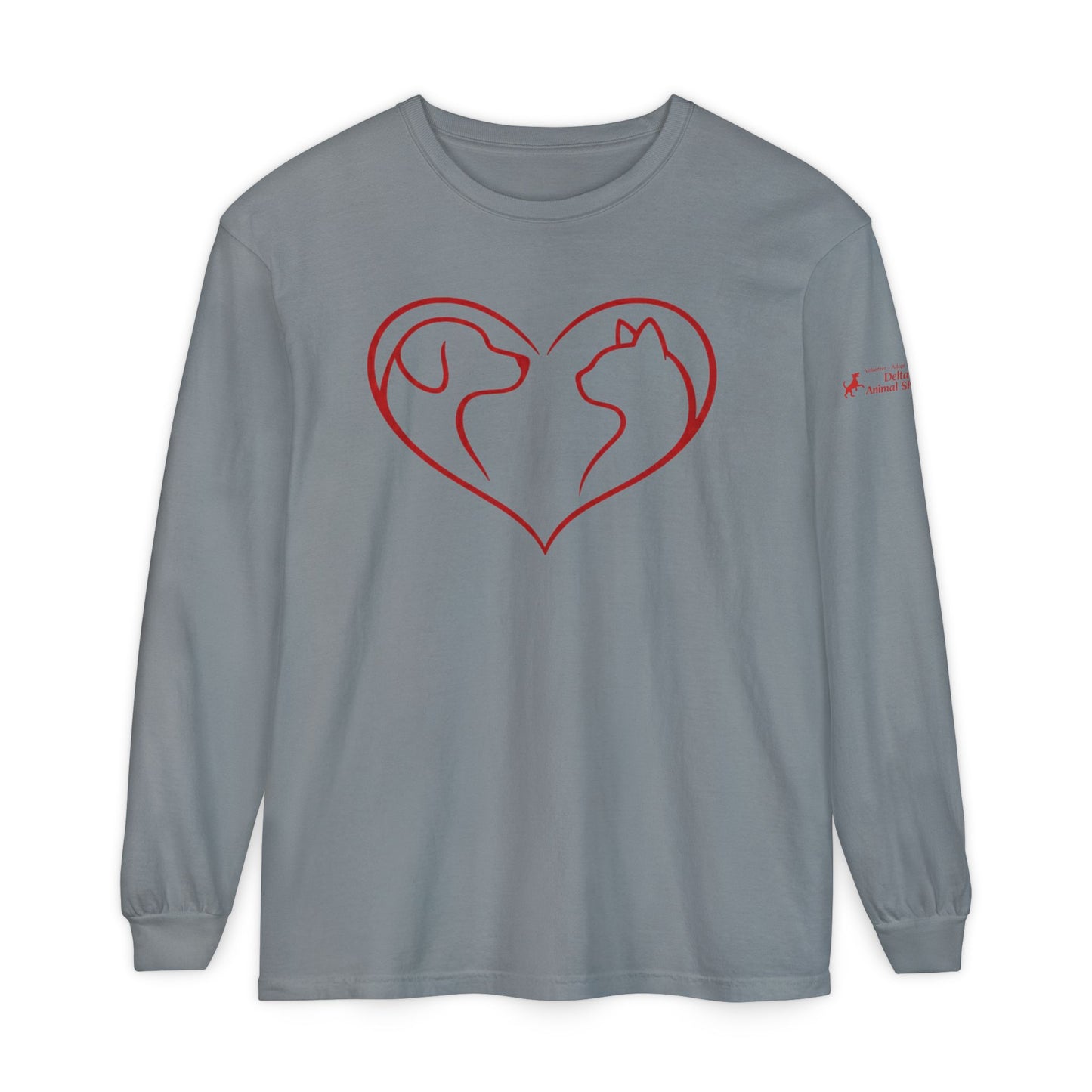 Delta Animal Shelter Dog & Cat Heart Long Sleeve Tee (Internal)