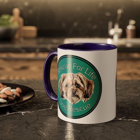 Rescue For Life Dog Rescue Logo Mug - Classic and New Logos (11oz, 15oz)