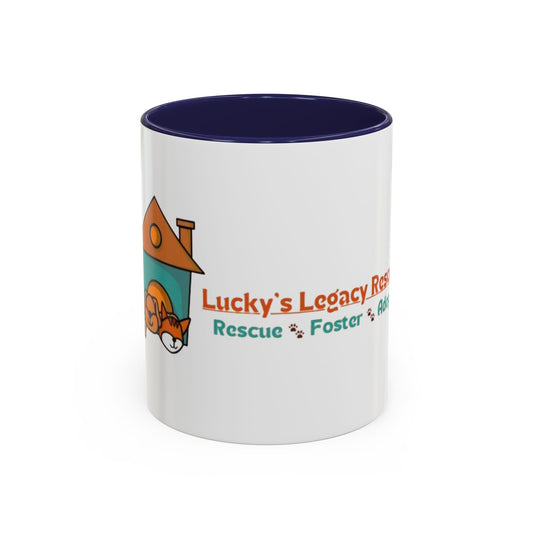 Lucky's Legacy Rescue Coffee Mug — Rescue • Foster • Adopt Accent Mug