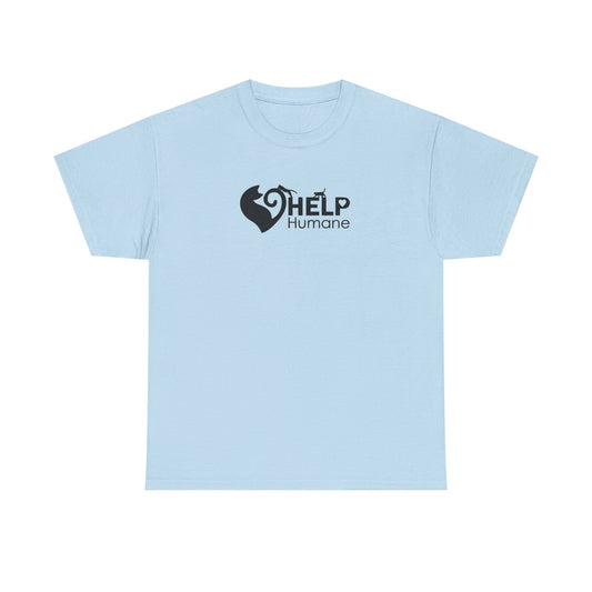 Help Humane Light Blue and Sport Grey Unisex Heavy Cotton Tee