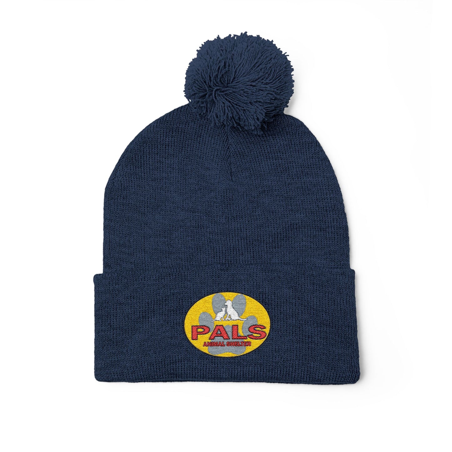 PALS Animal Shelter Embroidered Pom-Pom Beanie