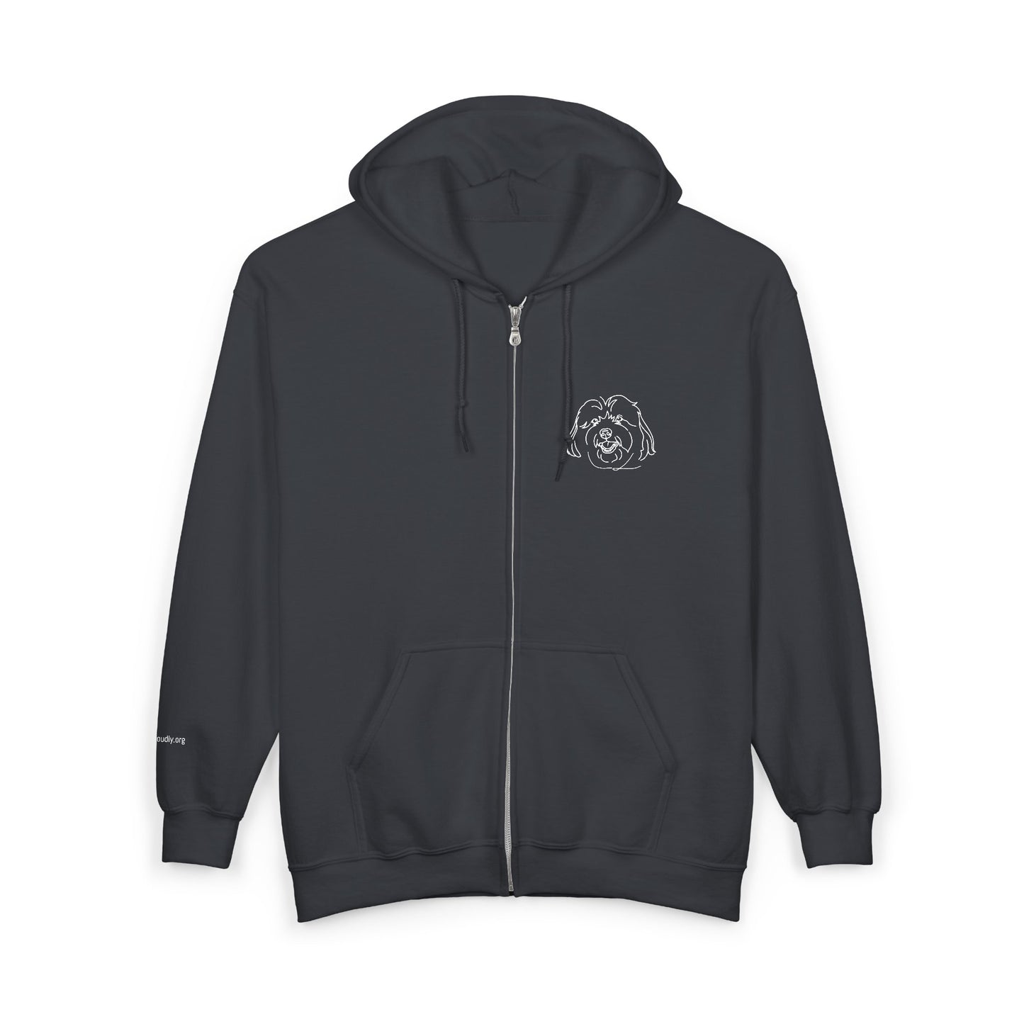 W.J. Embroidered Portrait Unisex Full-Zip Sweatshirt